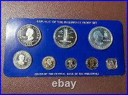 PHILIPPINES 1978 8-COIN PROOF SET COMPLETE With PAPERS, 1 CENTAVO to 50 PISO