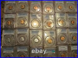 Pcgs Complete Uncirculated Lincoln Wheat Cent Set 1909 1958 Pds Ms61 Ms67+