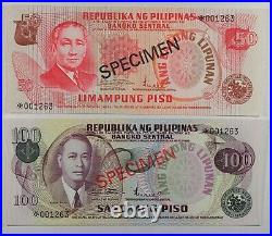 Philippines COMPLETE 6 SPECIMEN SET 1978 003118 CS1 P 159a 164a UNC COA