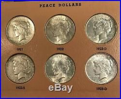 Premium Peace Dollar Complete Set, 1921-1935, CH/BU, Top Quality Collection