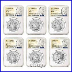 Presale 2021 Morgan Silver Dollars & Peace NGC MS70 Early Release 6 complete Set