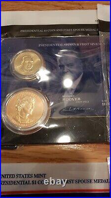 Presidential $1 Coin and First Spouse Medal Set, 2007-2016, Complete Set of 41