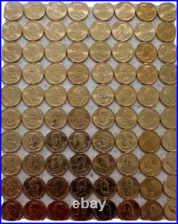 Presidential Dollar Coins Dollar Complete 80 Coin Set P & D With Bonus Proof