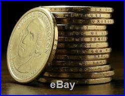 Presidential Golden Dollars 2007-2016 Complete (p) Philadelphia Mint Roll Set