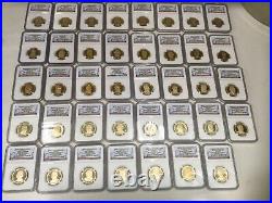 Presidential dollar coins complete proof set ngc 70 U. Cameo with ngc boxes 39