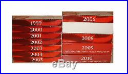 Proof set Silver 1999 2010, 12 complete sets 141 coins US MINT Run lot
