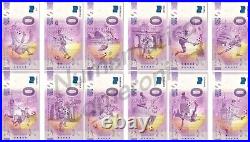 Qatar 2022 Fifa World Cup 32 Zero 0 Euro Notes Complete Set Different Serial #
