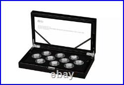 Queens Beasts 2021 UK Quarter-Ounce 1/4 oz Silver Proof Complete 10 Coin Set
