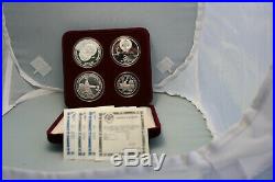 RARE 1988 Russian CCCP 4 Coin Proof Set Silver, Platinum, Palladium Complete