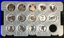 Rare! Complete Set (14) Australia 1 Oz. Silver Koala Coins 2007 2020 Koalas