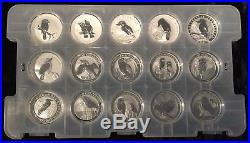 Rare! Complete Set (30) Australia 1 Oz. Silver Kookaburra Coins 1990 2019