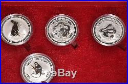 Rare! Complete Set Australia 1 Oz. Silver Lunar Series 1 Coins 1999 2010