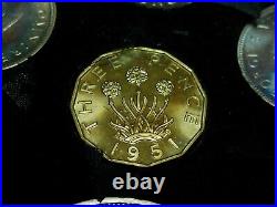 Rare and Complete 1951 Festival of Britian 10 Coin Proof Set