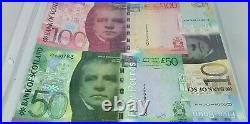 Replacement Set 2007 Bank Of Scotland Stevenson/matthew £100/£50/£20/£10/£5 Note