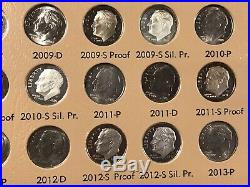Roosevelt Head Dime Collection a BU Set 1946-2019 Complete withS & Silver Proofs
