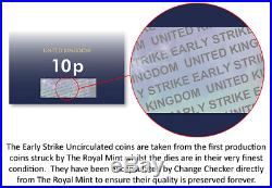 Royal Mint Complete Certified Early Strike Uncirculated 10p A to Z Full Set
