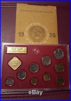 Russia 10 Mint Coin Sets Lot From 1974 Till 1991 Near Complete Set Very Rare