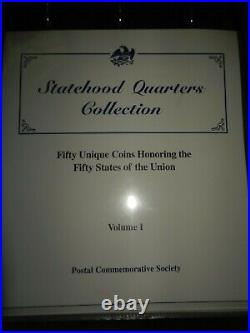 STATEHHOD QUARTER COLLECTION-Postal Society-Complete Mint Set withAlbums