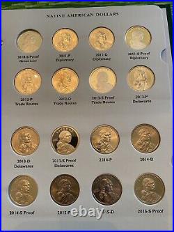 Sacagawea 2000 2020 PDS Complete Set 63 Coins BU/Proofs, Littleton Album 1A