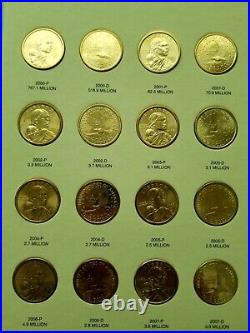 Sacagawea / Native American Dollars Complete Set Unc. 2000-2023 P & D in Folder
