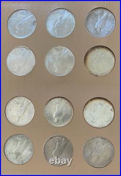 Sensational Peace Dollar Complete Set, 1921-1935, Bright Luster, Very High Grade