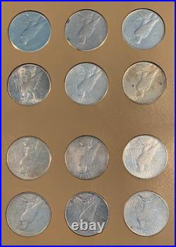 Sensational Peace Dollar Complete Set, 1921-1935, Bright Luster, Very High Grade