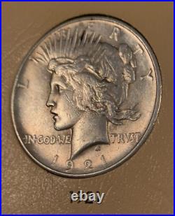 Sensational Peace Dollar Complete Set, 1921-1935, Bright Luster, Very High Grade