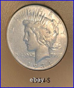 Sensational Peace Dollar Complete Set, 1921-1935, Bright Luster, Very High Grade