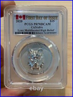 Silver Canadian Multifaceted Complete Set PCGS FDOI PR70DCAM (Wolf, Bear, Lynx)