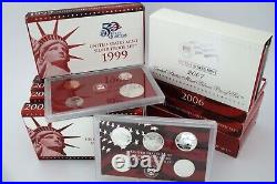 Silver Proof 1999-2009 COMPLETE (11) Sets withState Quarters Sealed & COA