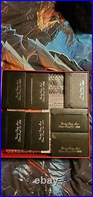Silver Proof Sets Lot 1992-2016 boxed set RARE complete sets with COAs & #ed box