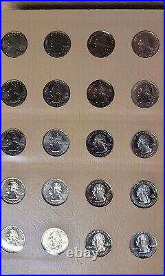 State Quarters, Uncirculated, 1999 2008, P D S & Silver, in 2 Dansco Albums