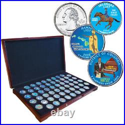 State & Territory 56 Quarter Colorized Complete set (1999-2009)