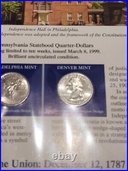 Statehood Quarters Collection Vol. 1 & 2 Complete Sets Sherry Spergel 50 States