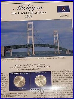 Statehood Quarters Collection Vol. 1 & 2 Complete Sets Sherry Spergel 50 States