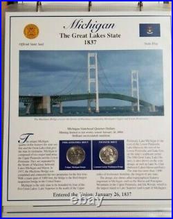 Statehood Quarters Postal Commemorative Society Vol 1 & 2 Complete Set