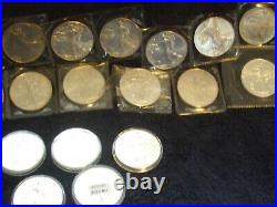 Super Complete Set Of 35 Unc. 1986-2020 American Silver Eagles In Nice Wooden Box