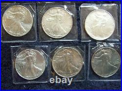 Super Complete Set Of 35 Unc. 1986-2020 American Silver Eagles In Nice Wooden Box