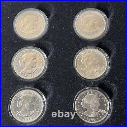 Susan B Anthony Complete 16 Coin Set In Capsules And Storage Case