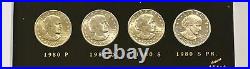 Susan B. Anthony Dollars Complete Set 1979 1981 BU and Proofs Case QTY. 14