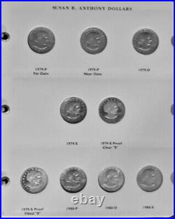 Susan B Anthony Dollars Complete Uncirculated/bu Set Of 18 In A Littleton Album