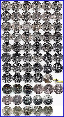 Thailand 20 Baht Full Set 70 Coins Complete King Bhumibol Reign 1995 To Date