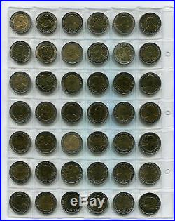 Thailand Complete 61 Coin 10 Baht Bi Metallic Set 1996 2012 Rama IX Thai d
