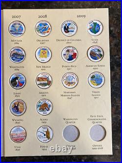 The Complete Colorized (50)Statehood & (6)Territory Quarter Collection with COA