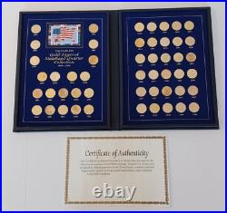 The Complete Gold Layered STATEHOOD QUARTER SET 1999-2008. Condition NEW