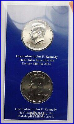 The Complete John F. Kennedy UNC US 1/2 Dollar Collection Coin Set, 46 Panels
