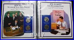 The Complete John F. Kennedy UNC US 1/2 Dollar Collection Coin Set, 46 Panels