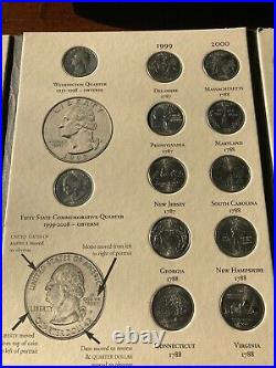 The FIFTY STATE COMMEMORATIVE QUARTERS 1999 to 2008 US TERRITORIES-Complete
