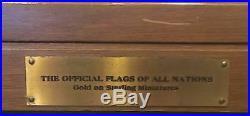 The Official Flags Of All Nations/ Gold On Sterling Miniatures/ Complete Set