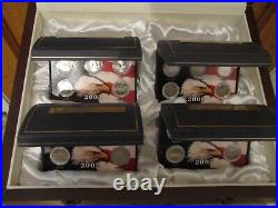 US 50 STATE QUARTER COLLECTION Quarters Set In CHERRY STAIN Wooden BOX COMPLETE